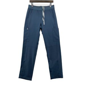 Figs Mens Axim 2.0 Cargo Scrub Drawstring Pants Blue Technical Collection S NWT